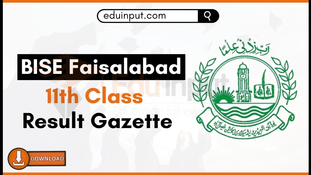 BISE Faisalabad 11th Class Result Gazette 2025