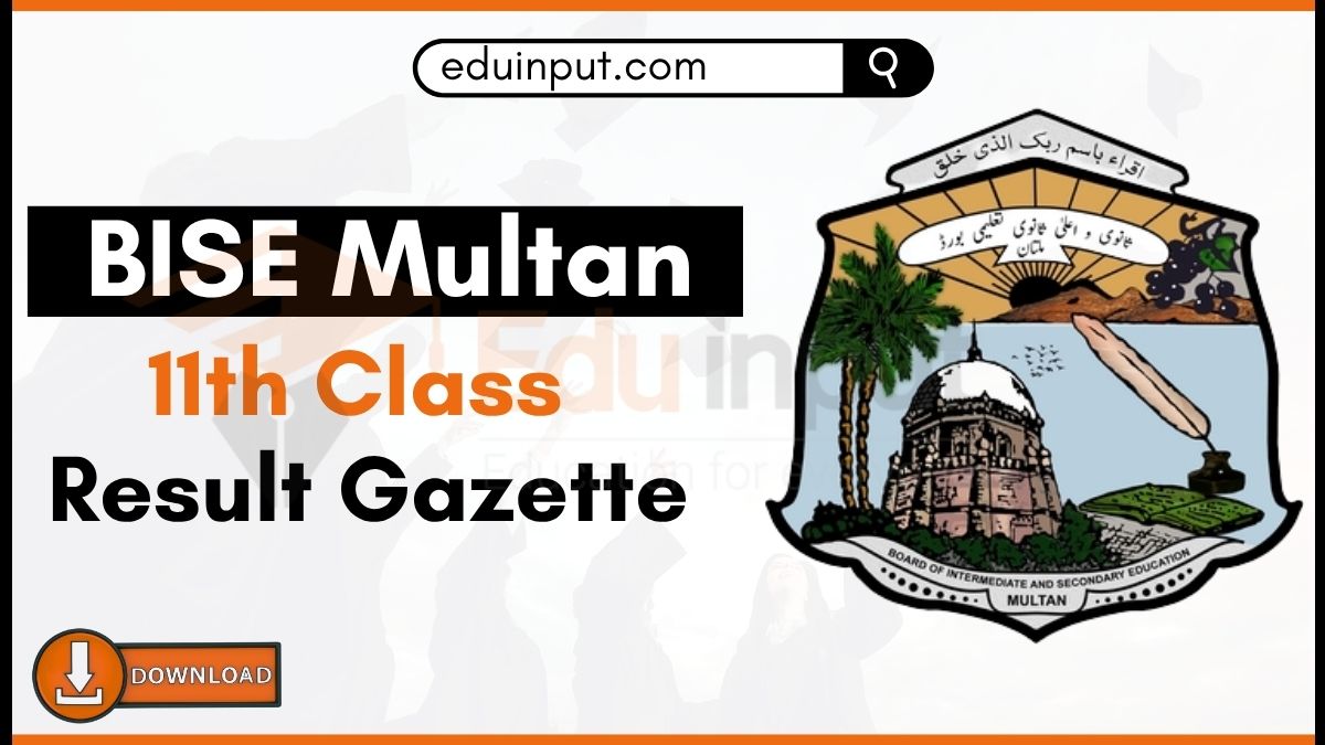 BISE Multan 11th Class Result Gazette 2025