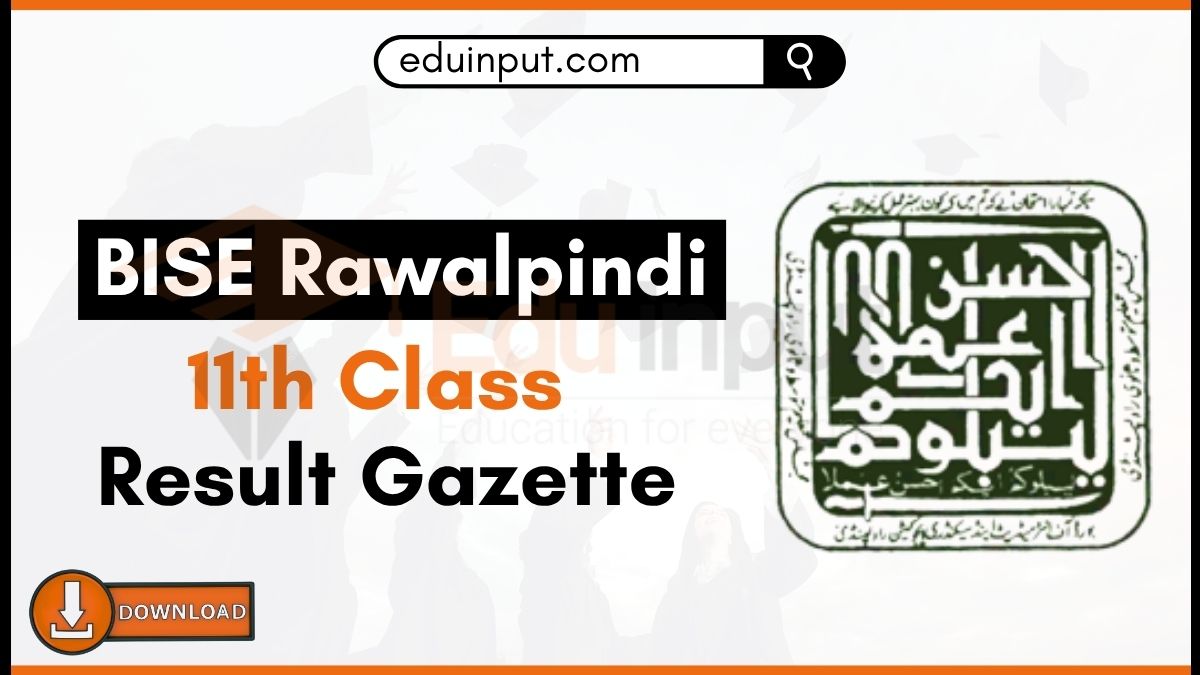 BISE Rawalpindi 11th Class Result Gazette 2025