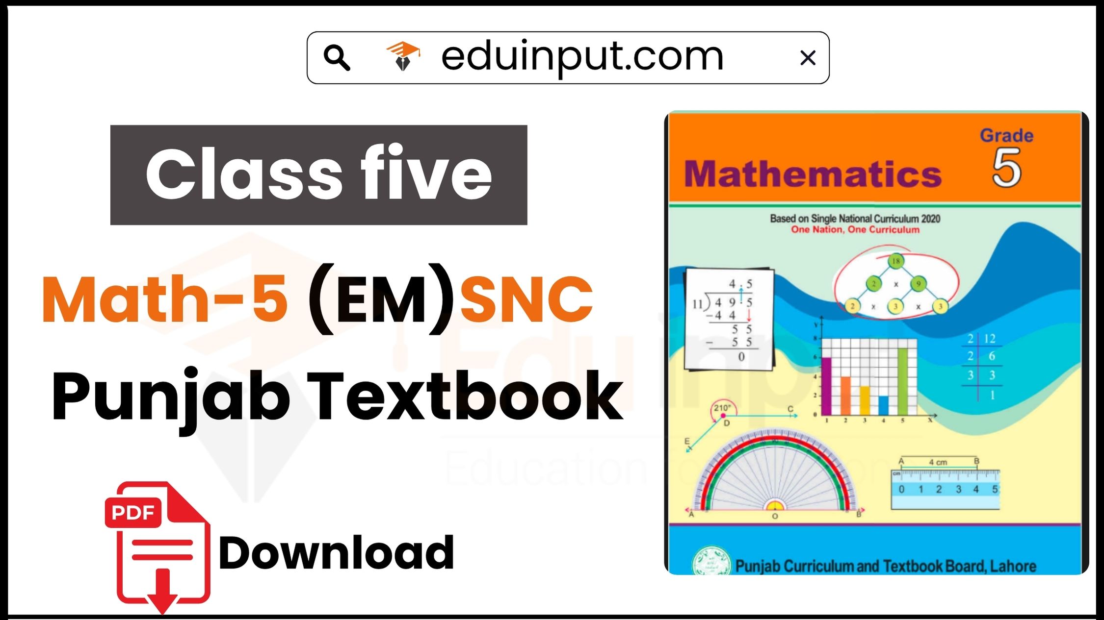 Class 5 Mathematics (EM) PCTB Punjab Textbook