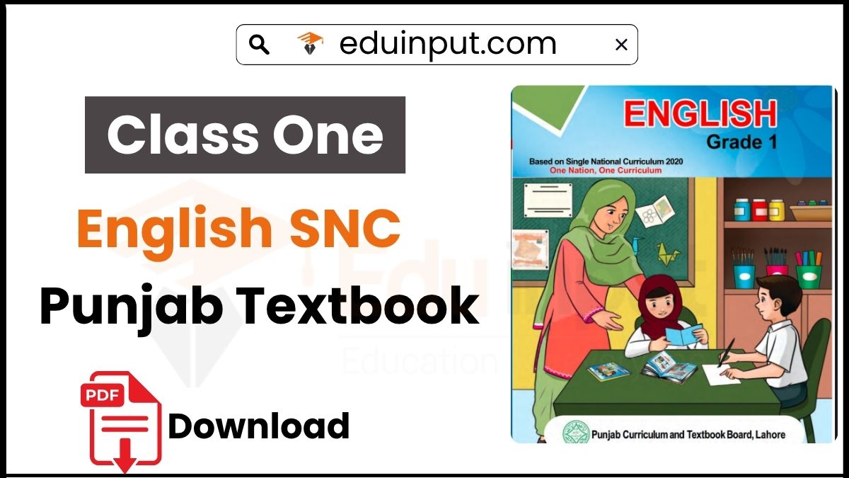 Class 1 English PCTB TextBook (SNC)