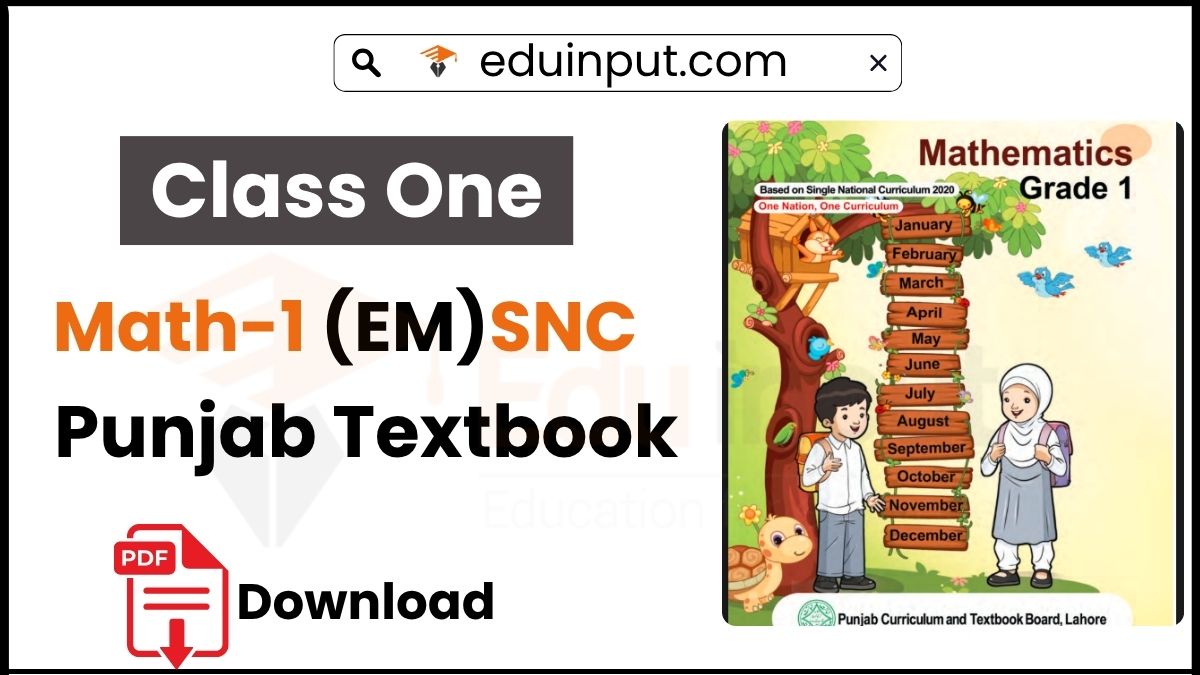 Class 1 Mathematics Textbook (English Medium) PCTB SNC