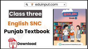image showing Class 3 English SNC Punjab Textbook