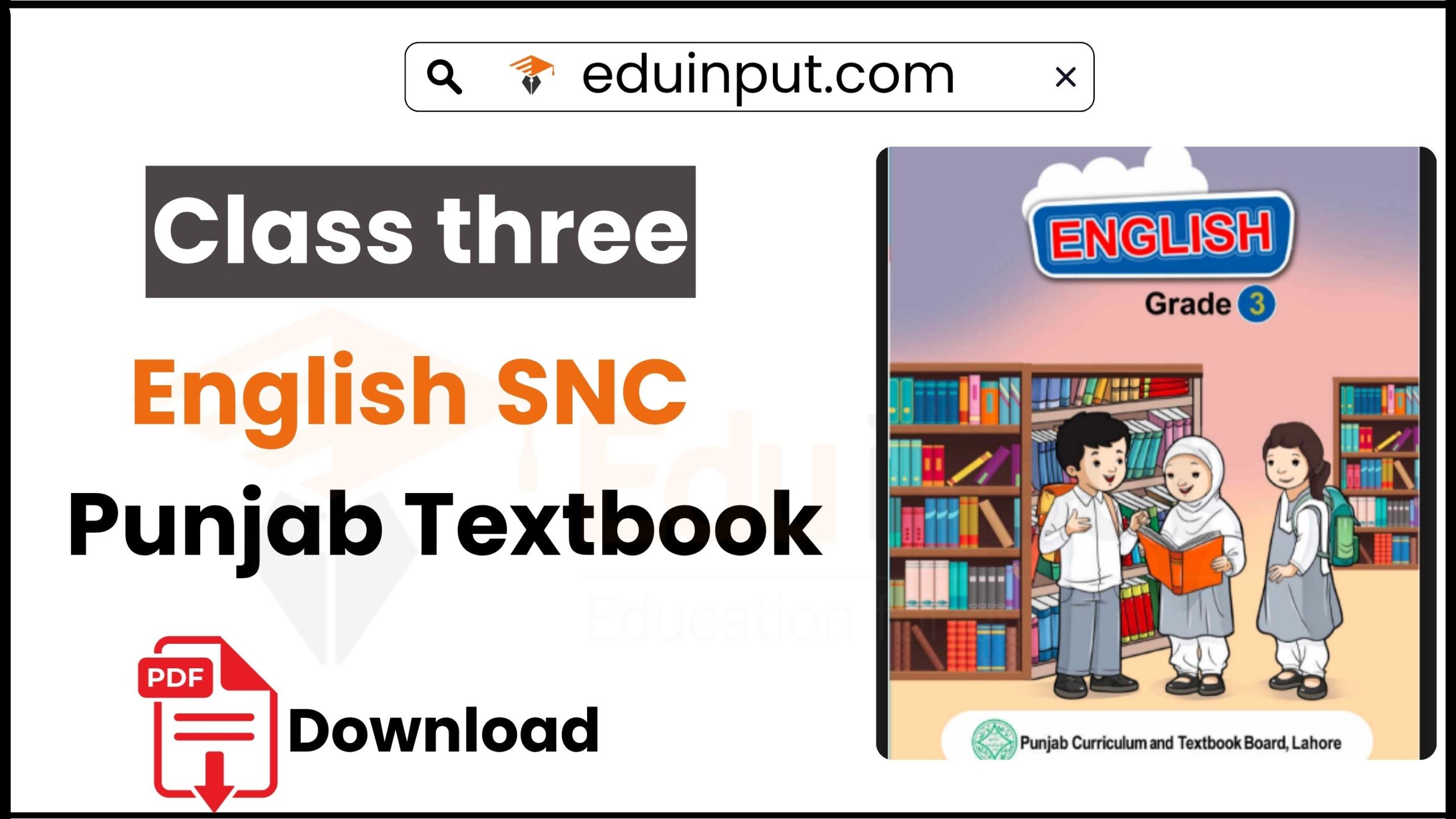 Class 3 English SNC Punjab Textbook