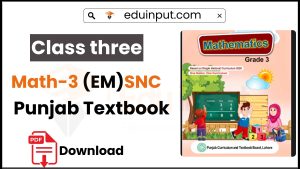 image showing Class 3 Mathematics SNC PCTB Textbook