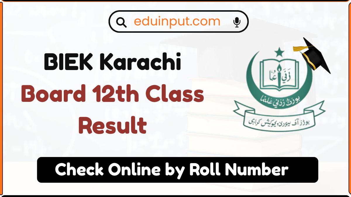BIEK Karachi Board 12th Class Result 2026