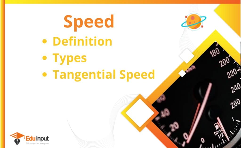 What Is Speed Definition Types Unit And Tangential Speed