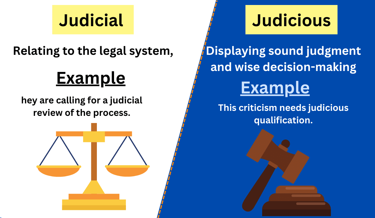 Judicial Vs Judicious Difference Between And Examples