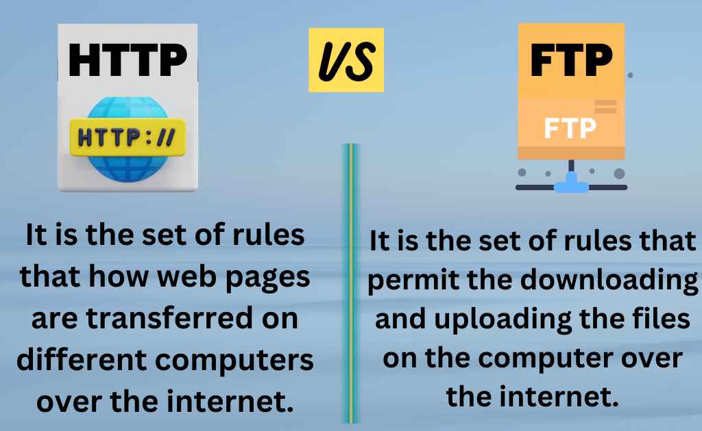 image showing the HTTP vs FTP