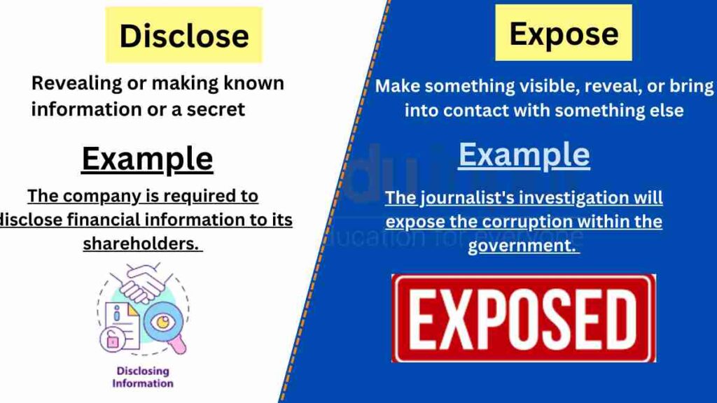 image of Disclose vs Expose