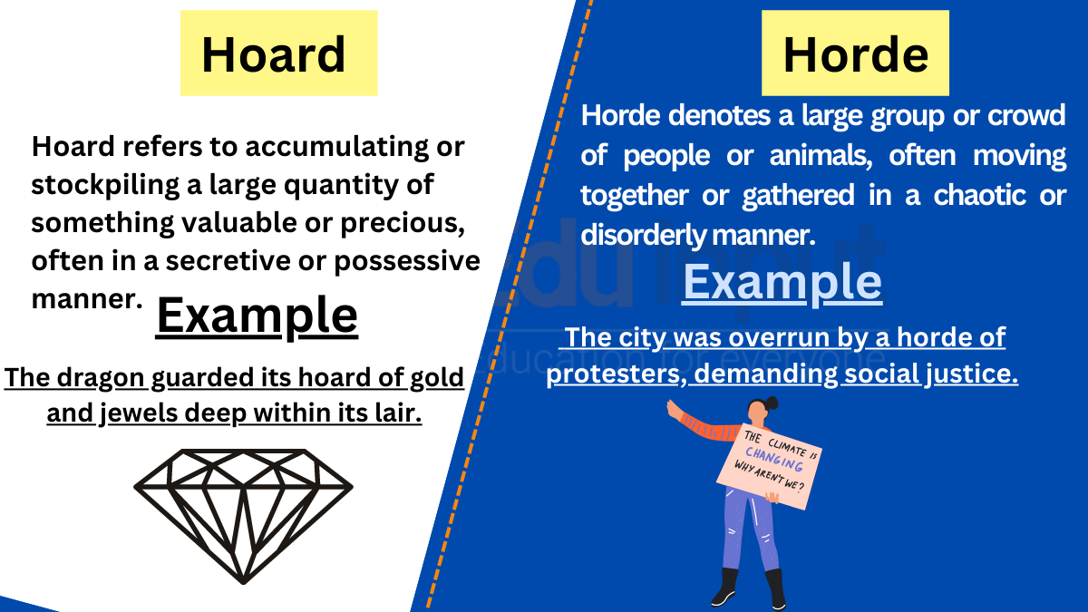 Hoard vs. Horde: Different Spelling, Different Meaning