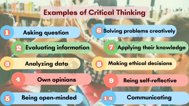 critical thinking examples for students in school