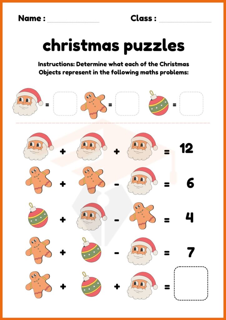 christmas addition worksheet 1 for kindergarten