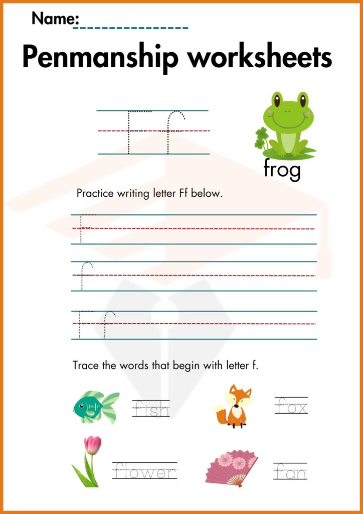 Trace the letter Penmanship worksheets 1