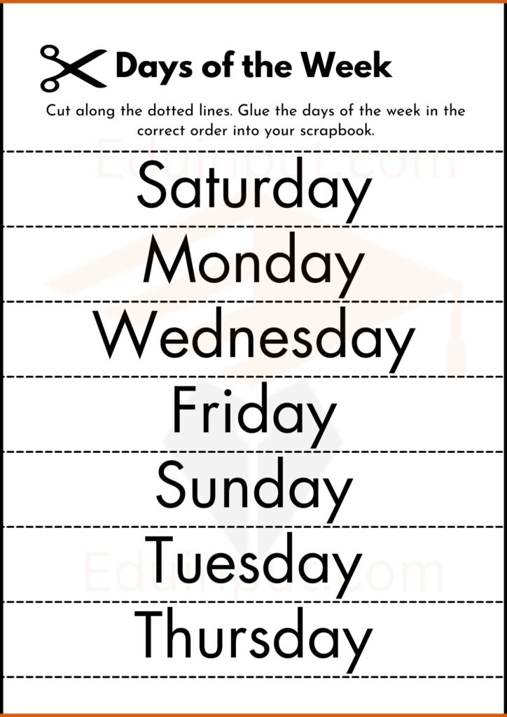 correct the days worksheets 2