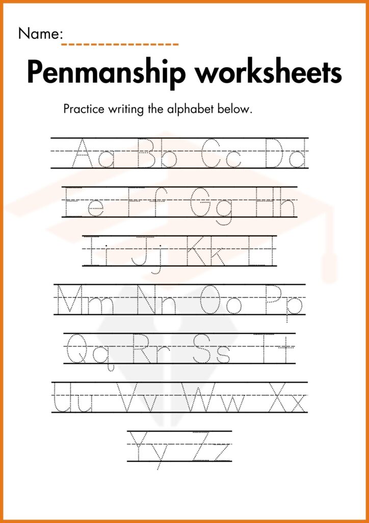 practice writting Penmanship worksheets 2