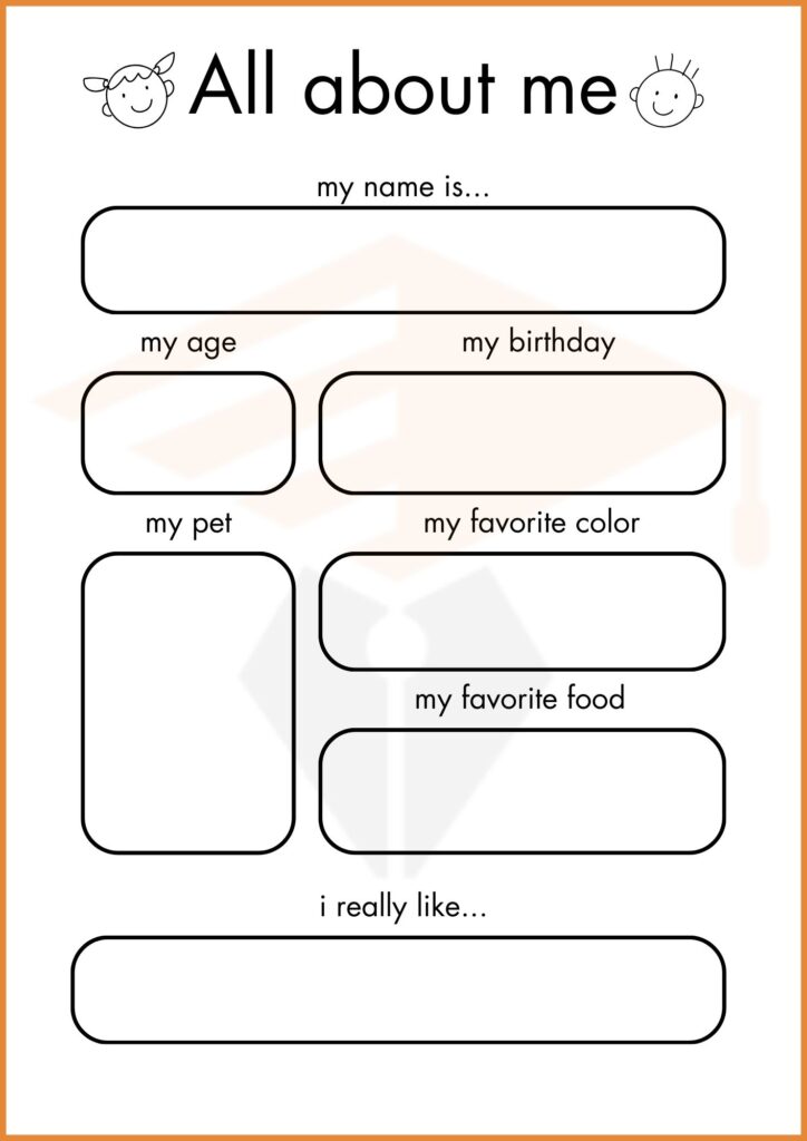 write all about me worksheets 4