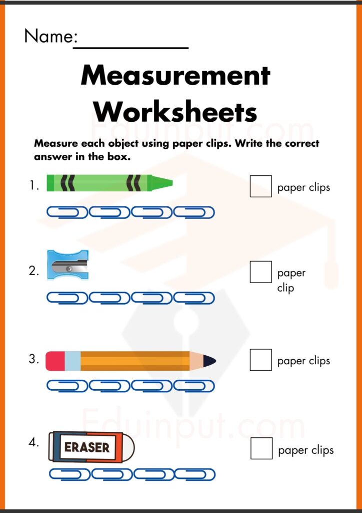 Image showing Measurement worksheets for kindergarten