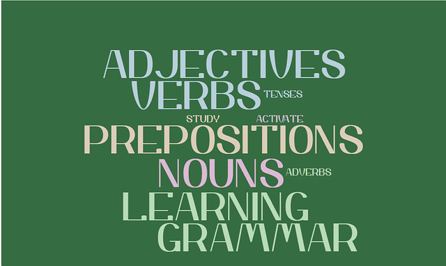 image showing English grammar and parts of speech