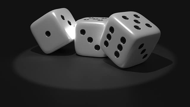 image showing dices explaining probablity