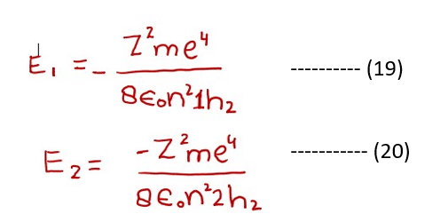 image showing equation for FORMULA OF ENERGY DIFFERENCE