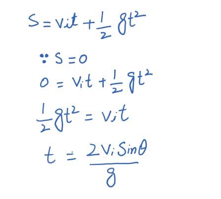 equation of time of flight