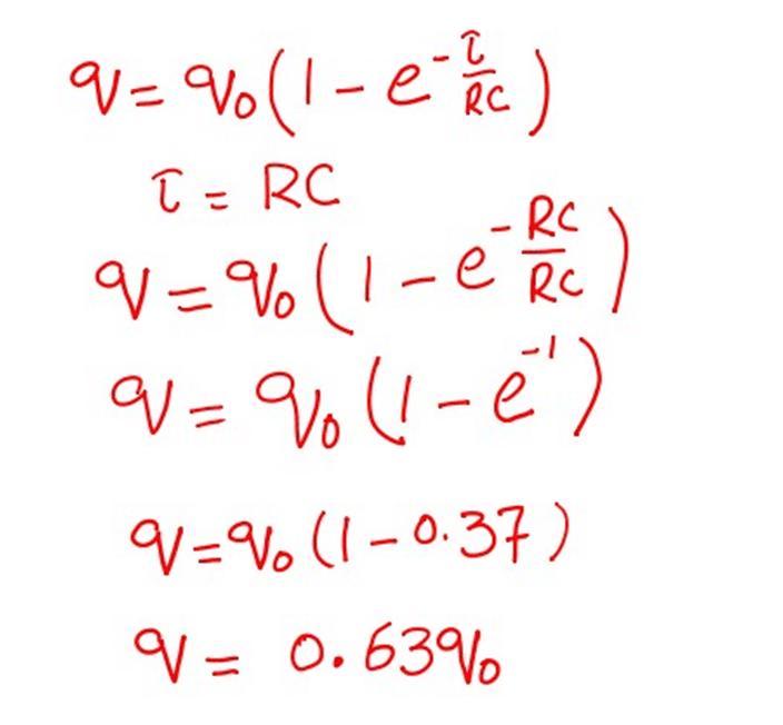 capacitor Time constant equation