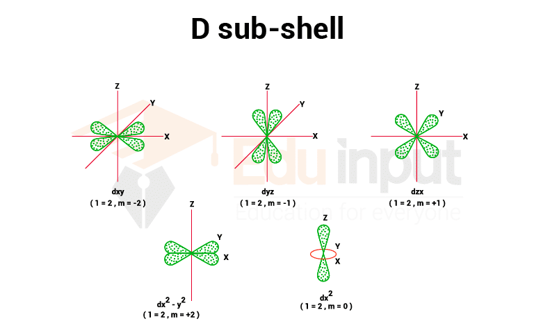 image showing Space orientation and shapes of d- orbitals