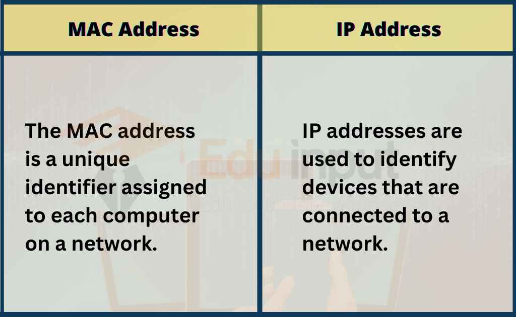 image showing the MAC vs IP address