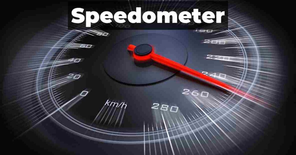 image showing the speedometer