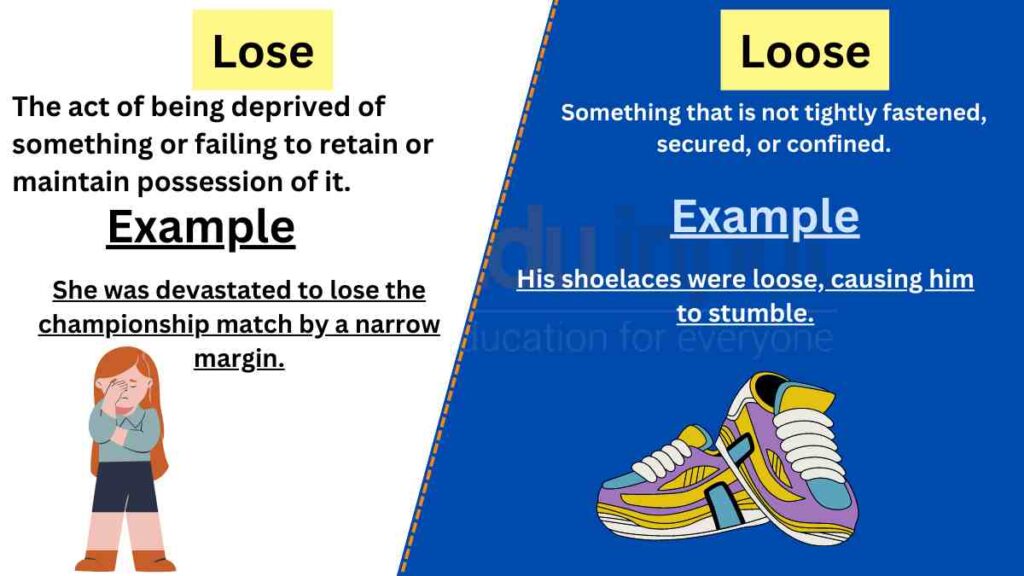 image of lose vs loose