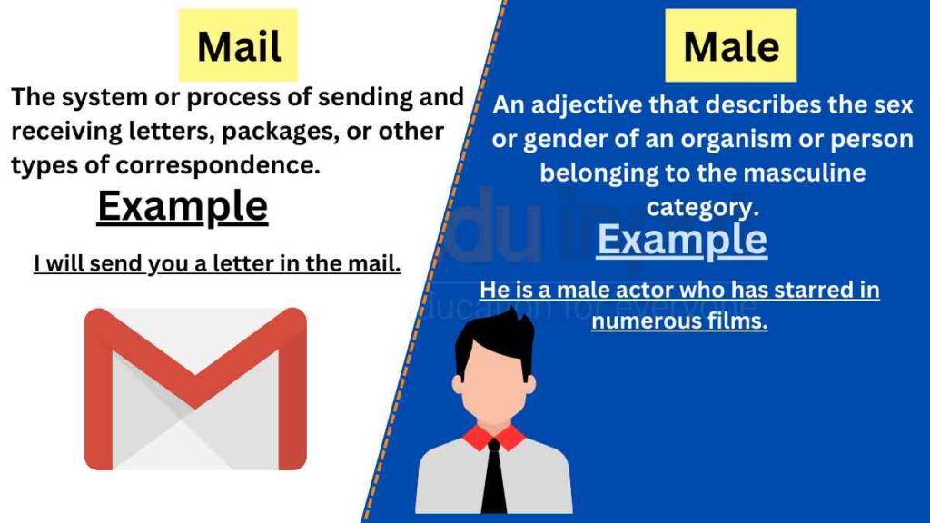 image of mail vs male