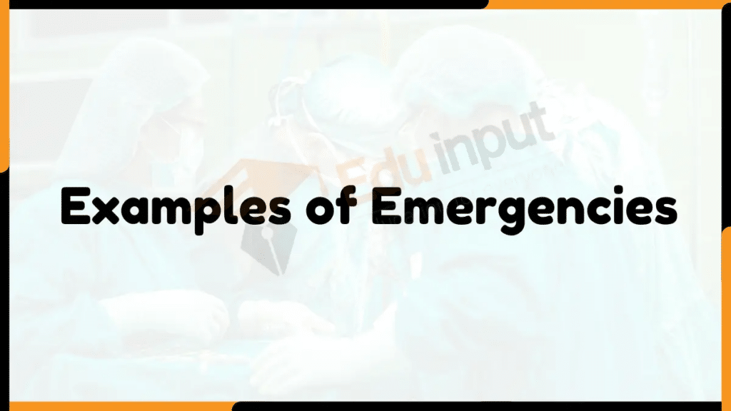 Image showing the Examples of Emergencies