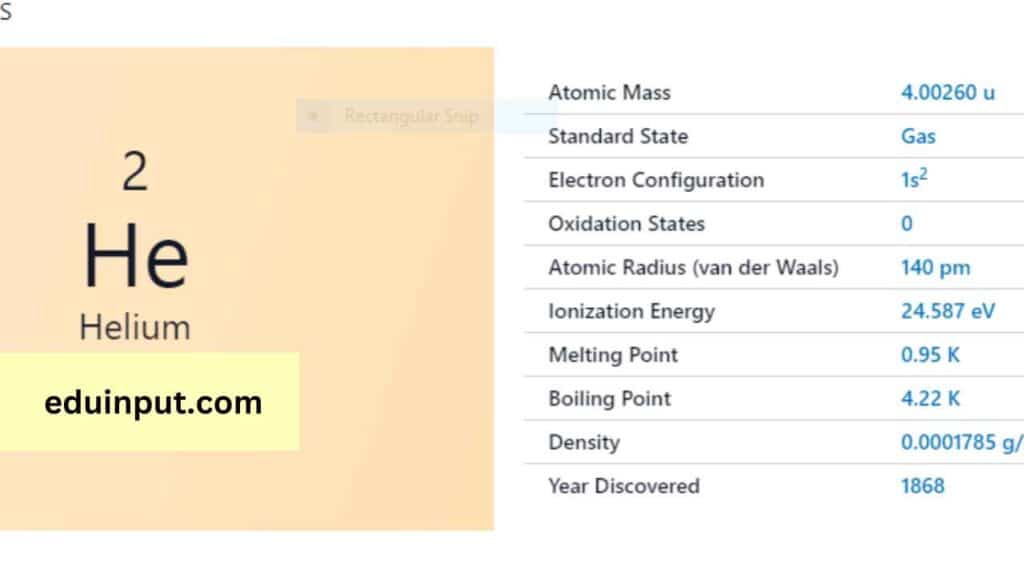 image of Helium element