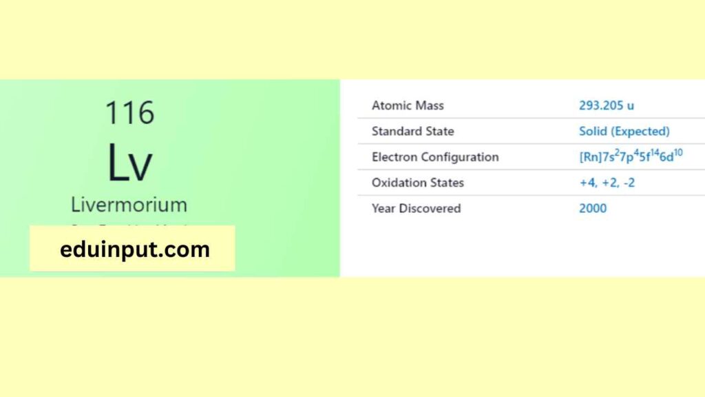 image of Livermorium element