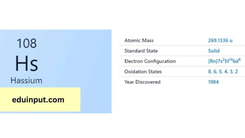 image of hassium element