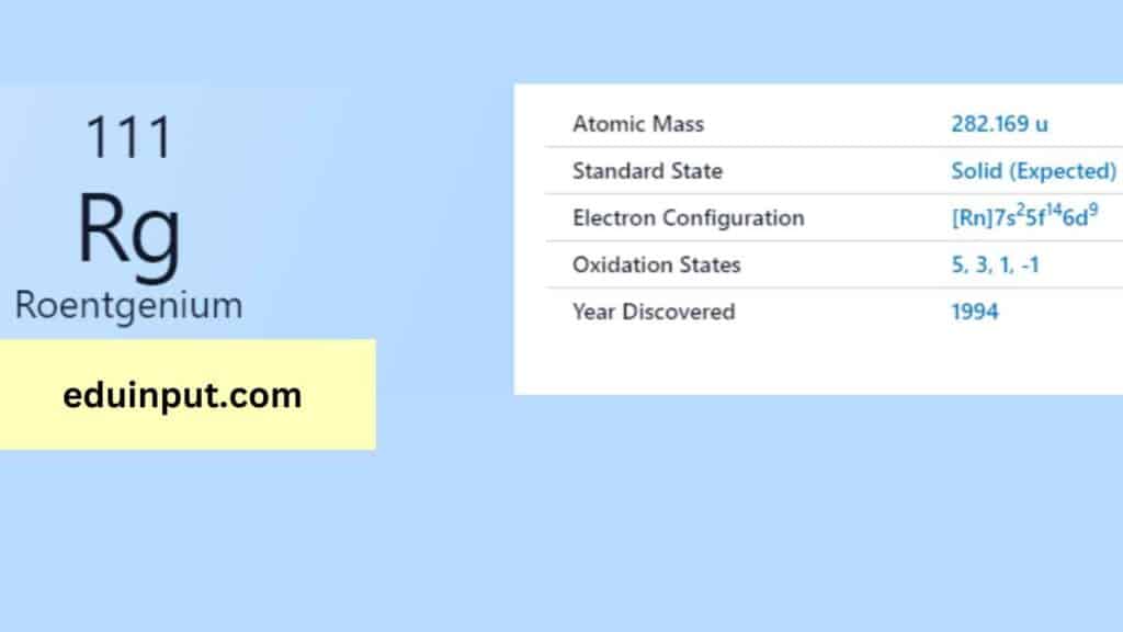 image of roentgenium element