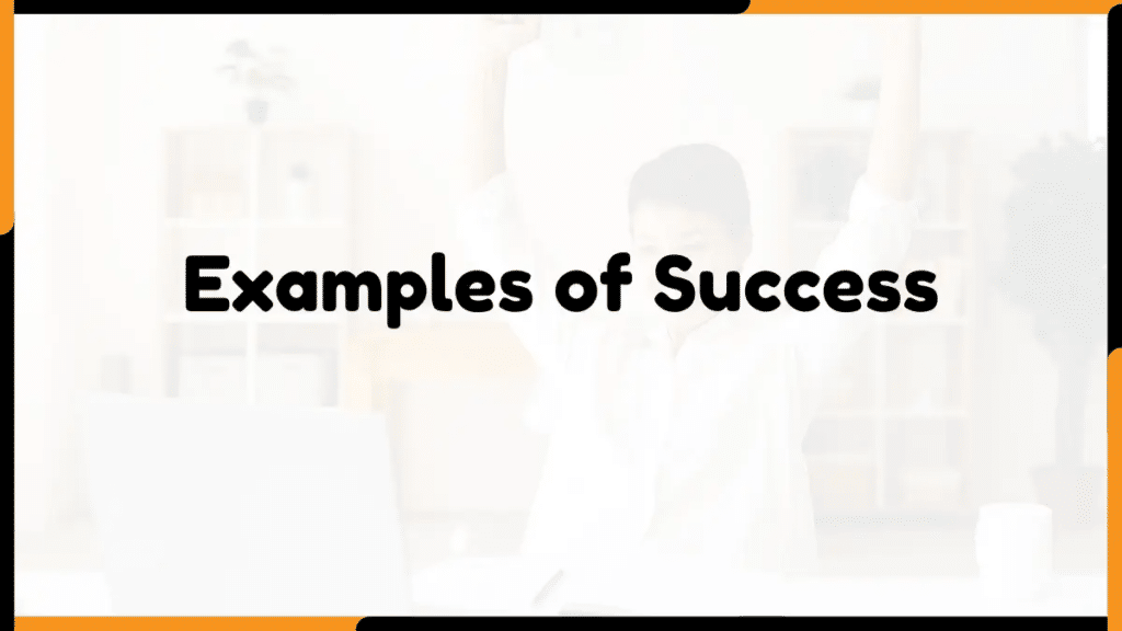 Image showing Examples of success