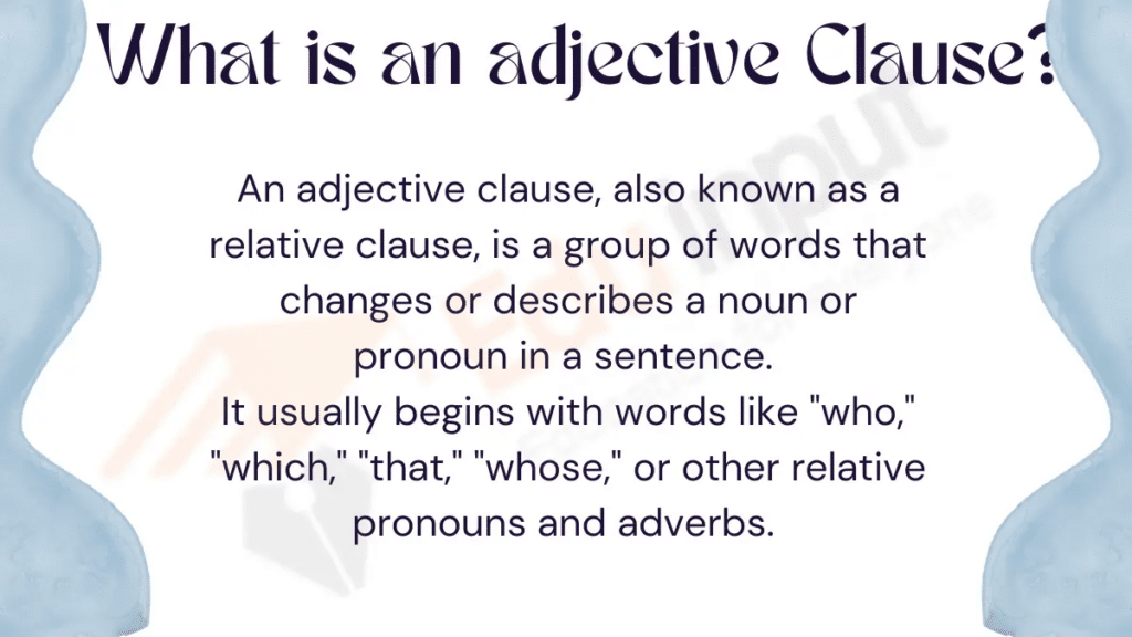 Image showing Definition of an Adjective Clause