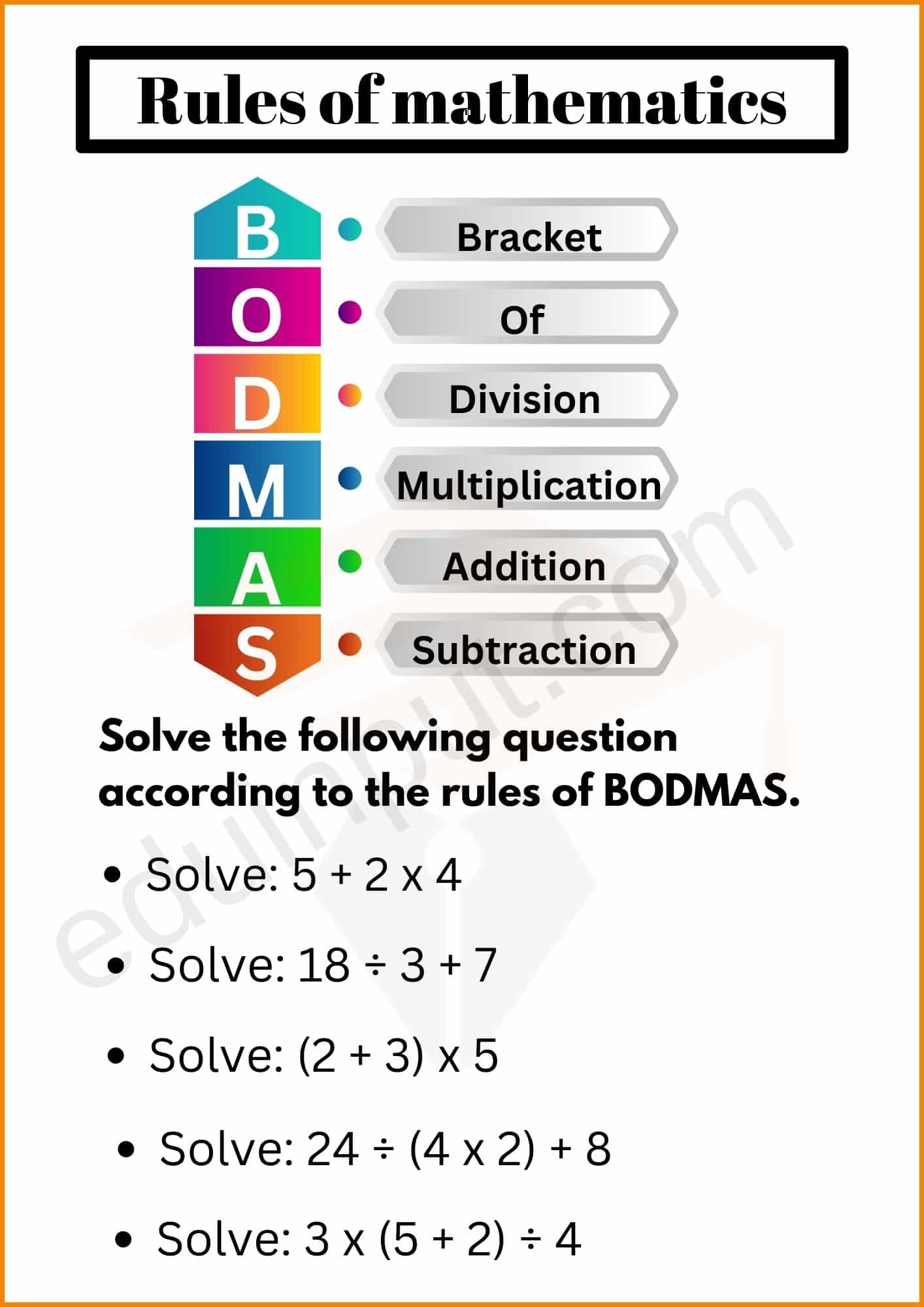 BODMAS Worksheets