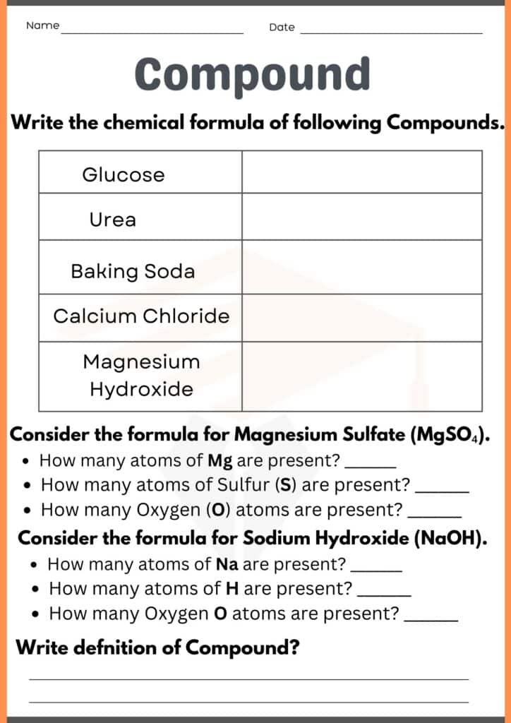 Compound worksheets for grade 8