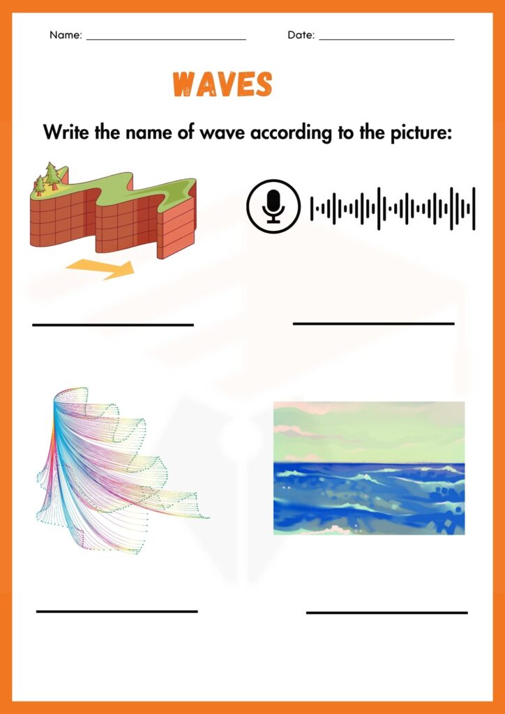 Waves worksheets for middle school