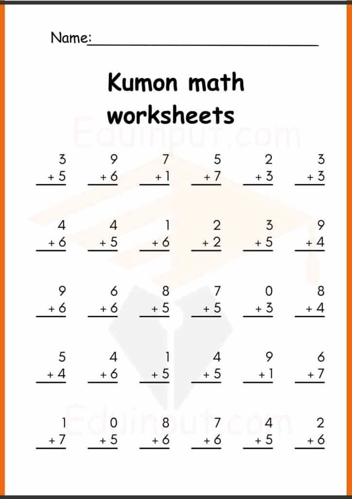 Kuman math worksheets 4