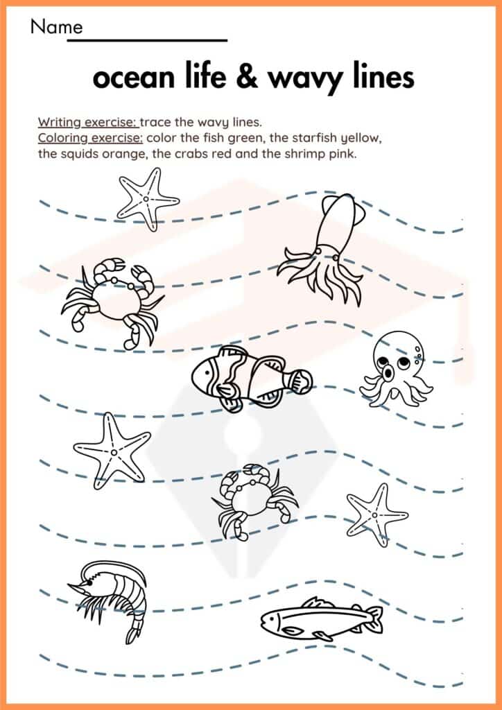 Ocean life fish worksheets 4