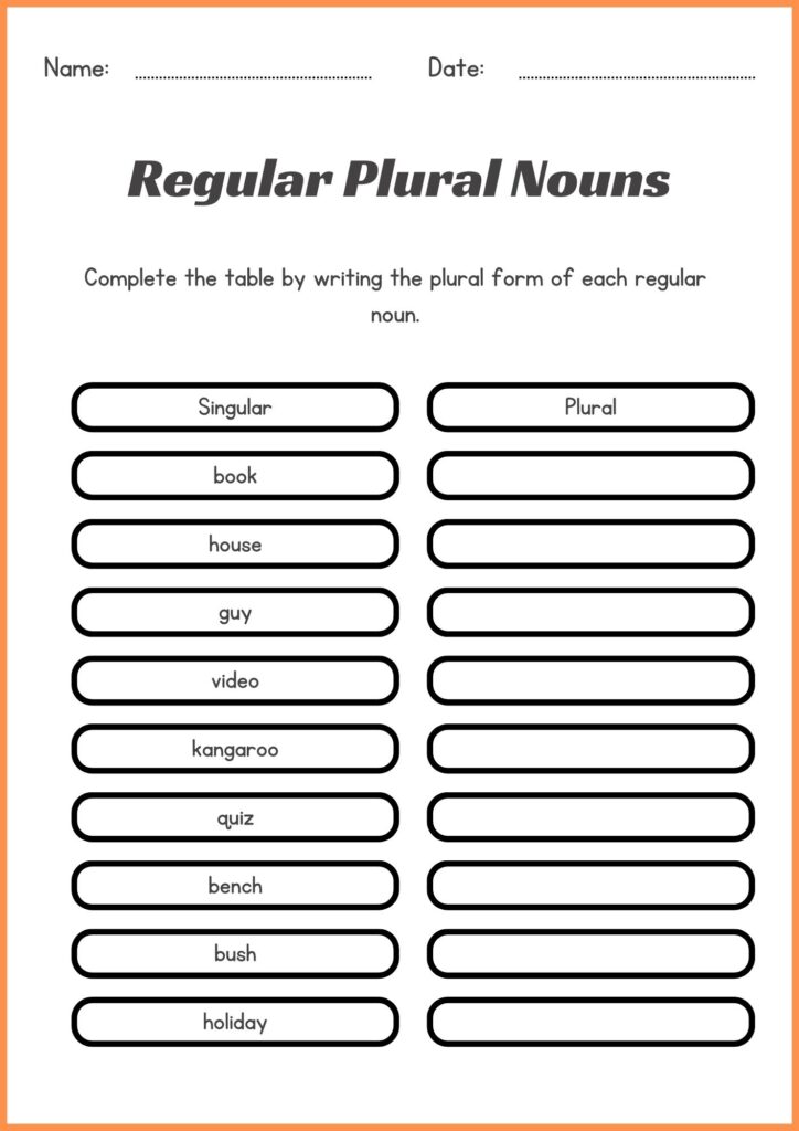 Regularl worksheets 3