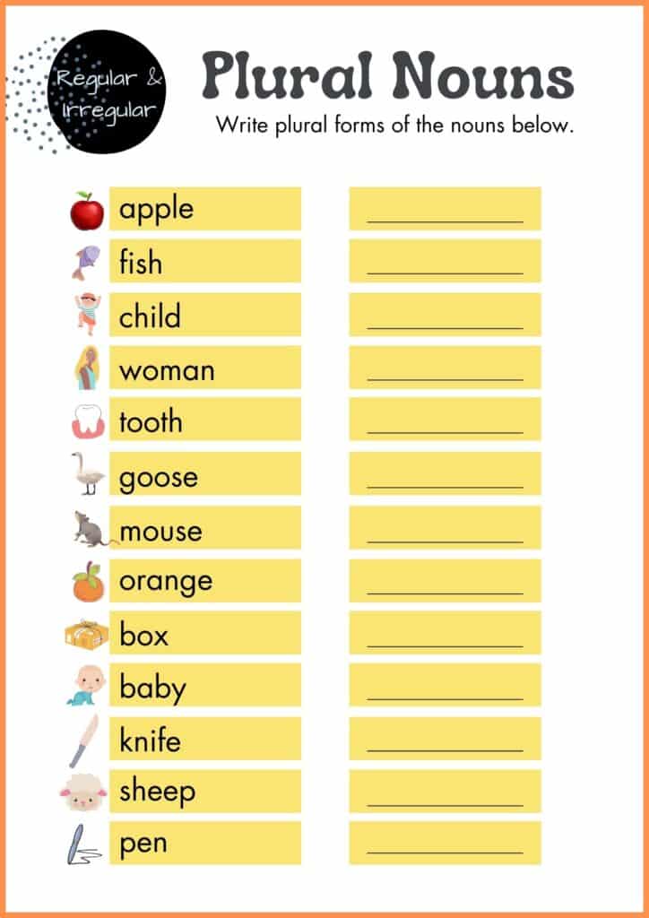 Image showing Plural Noun Worksheets for Kindergarten