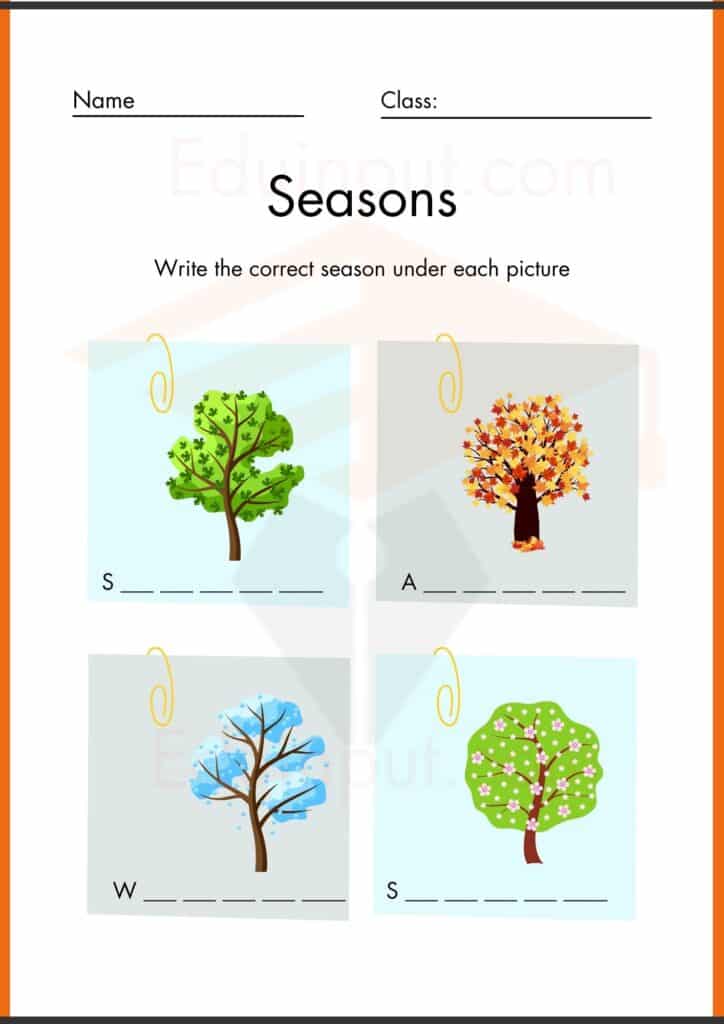 seasons worksheet 5