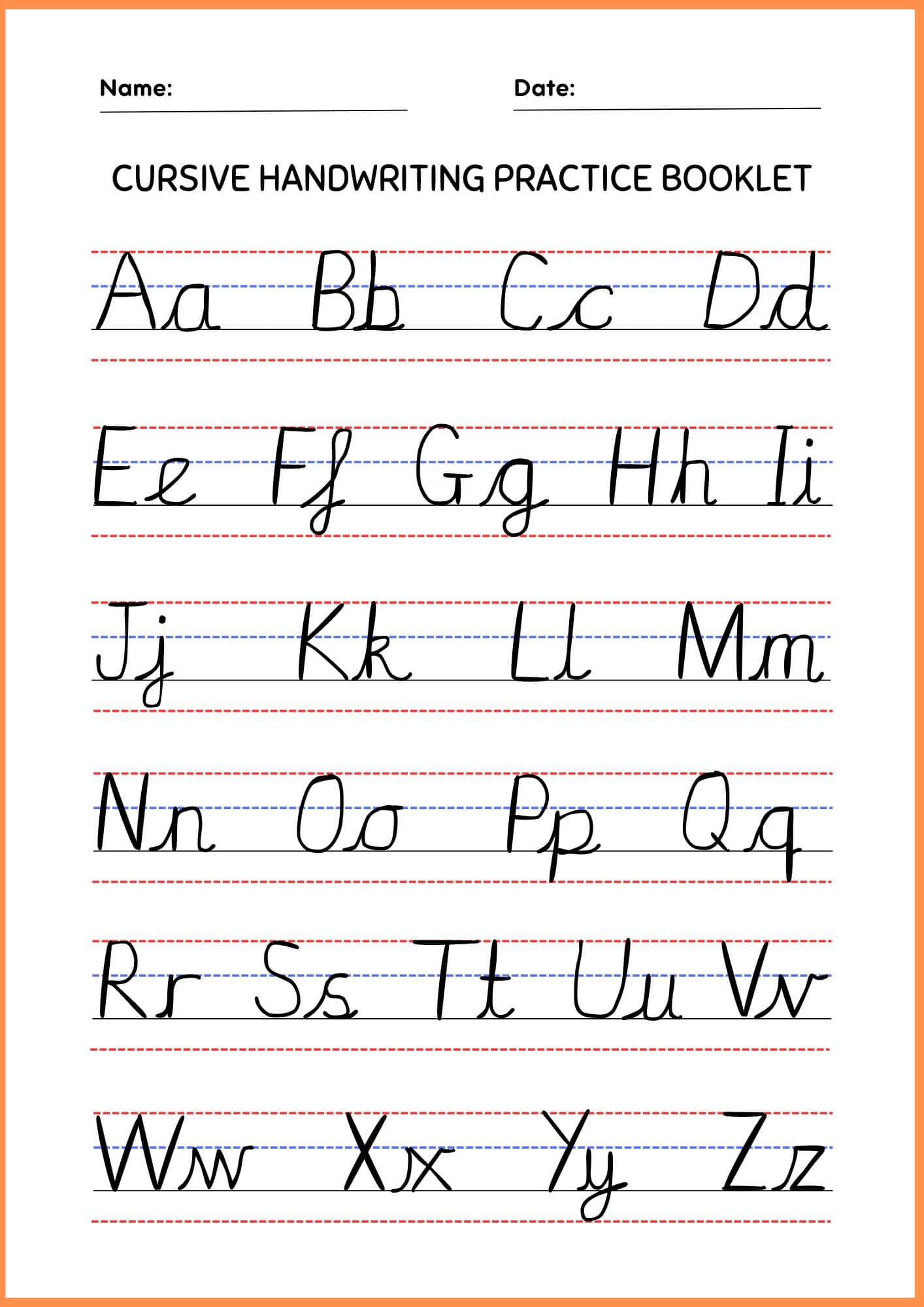 Zaner-Bloser Handwriting Worksheets for Kindergarten