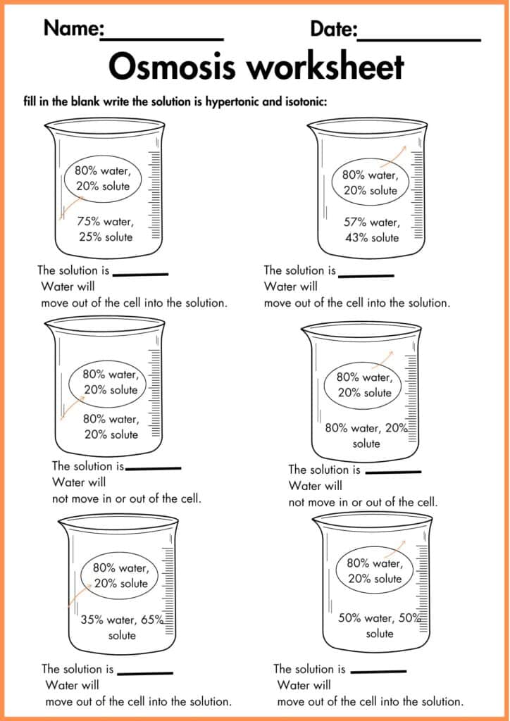 image showing solution osmosis worksheet