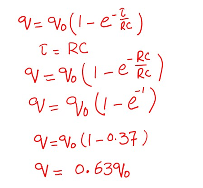 capacitor Time constant equation